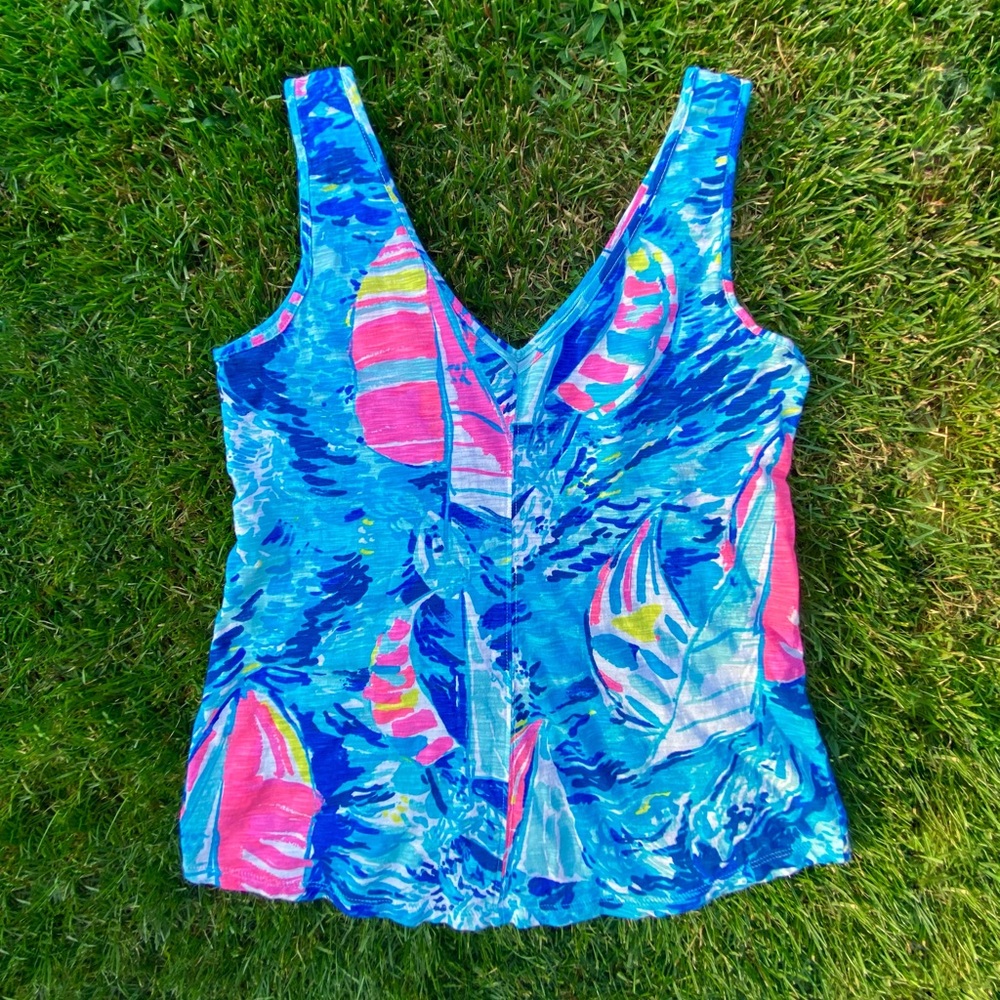 Lilly Pulitzer Tank Top- Hey Bay Bay